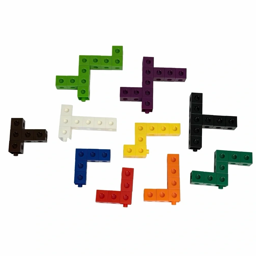 EDX Education Linking Snap Cubes Math Counting Manipulatives 70pc Learning Set